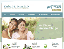 Tablet Screenshot of drkimberlyevans.com